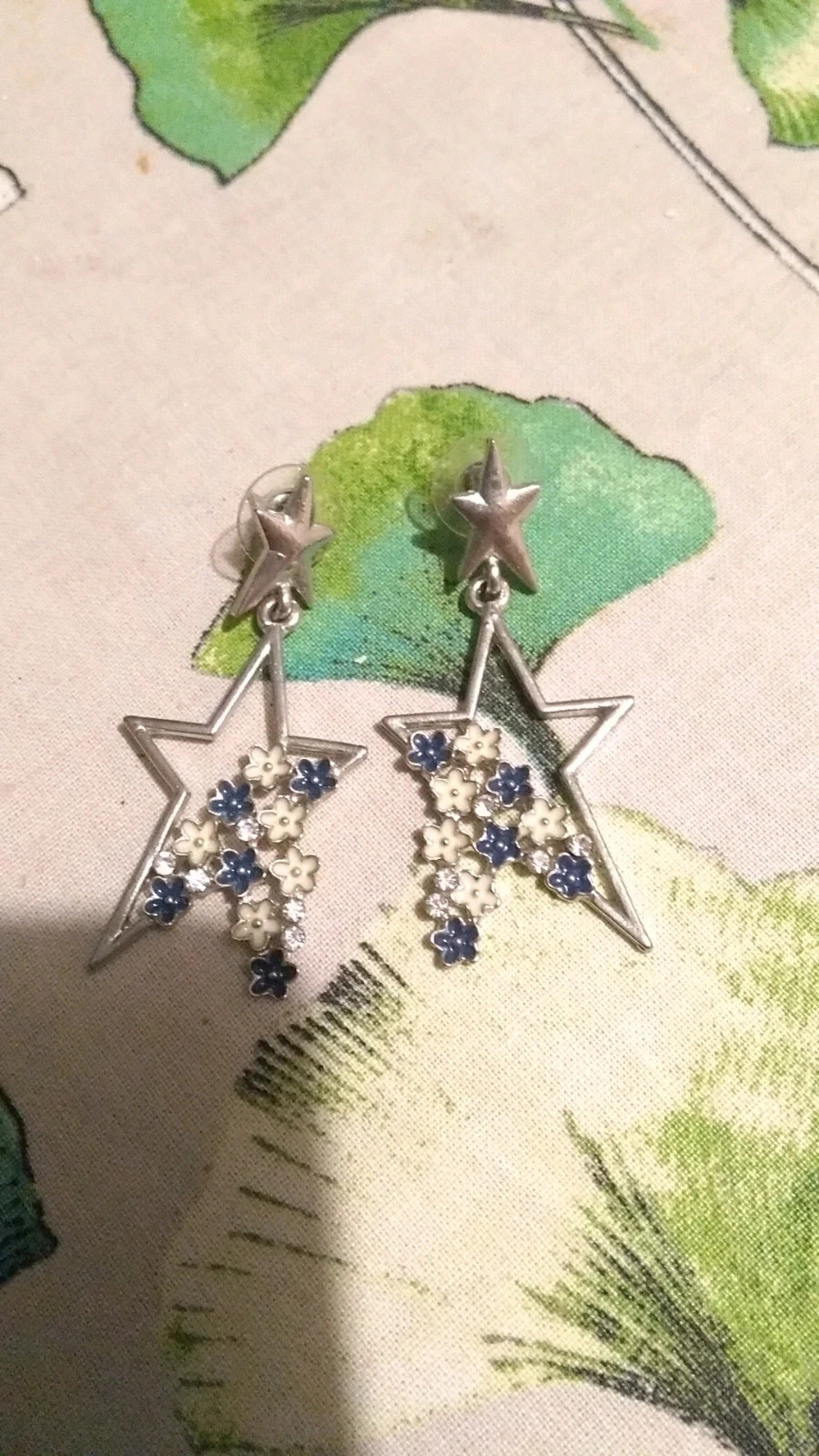 Boucles d'oreille étoile & fleurs
